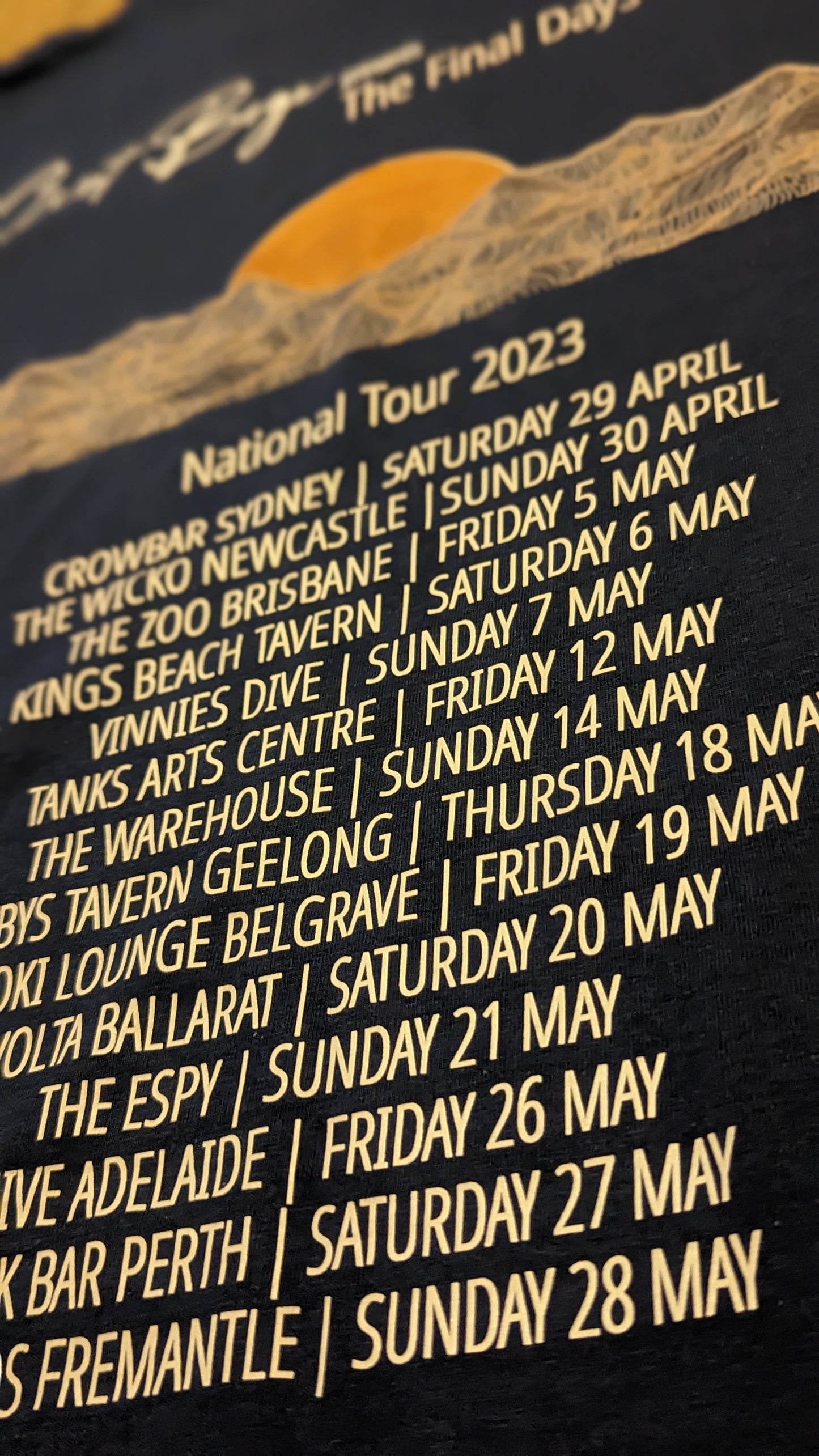 Final Days of Autumn 2023 Tour T-Shirt